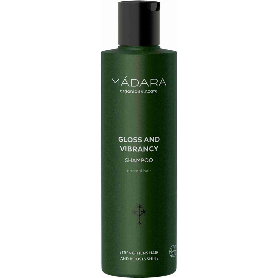 MÁDARA Shampoo for shine and revitalization of normal hair 1×250 ml, Certified natural shampoo