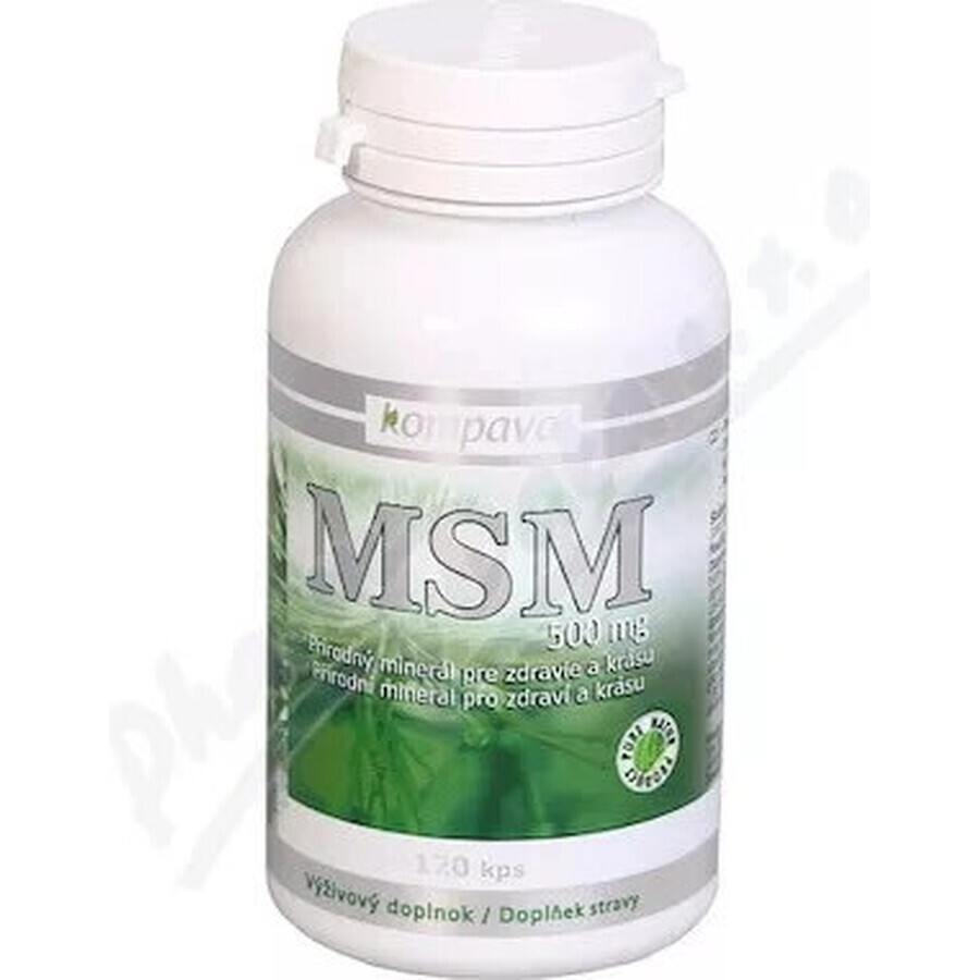 kompava MSM 500 mg 1×120 cps, integratore alimentare
