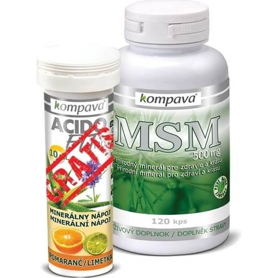 kompava MSM 500 mg 1×120 cps, integratore alimentare