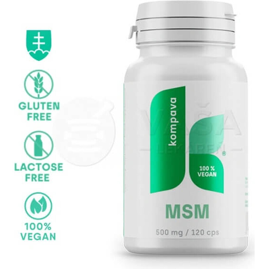 kompava MSM 500 mg 1×120 cps, integratore alimentare