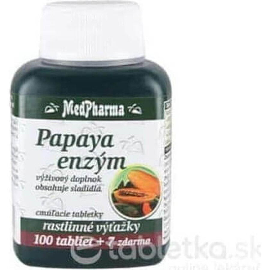 MedPharma PAPAYA PAPAYA ENZYME 1×107 pcs, food supplement