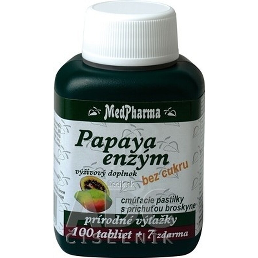 MedPharma PAPAYA PAPAYA ENZYME 1×107 pcs, food supplement