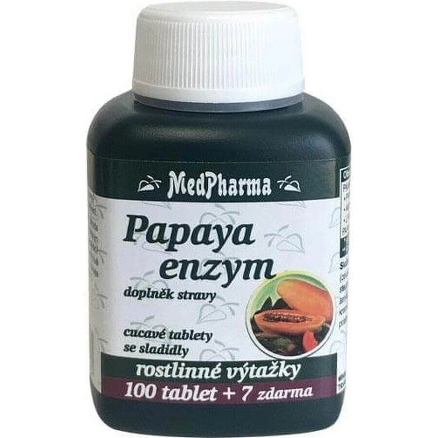 MedPharma PAPAYA PAPAYA ENZYME 1×107 pcs, food supplement