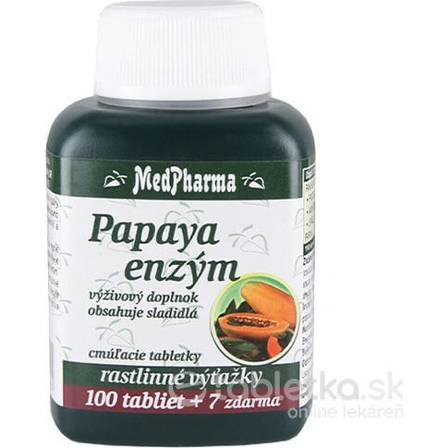 MedPharma PAPAYA PAPAYA ENZYME 1×107 pcs, food supplement