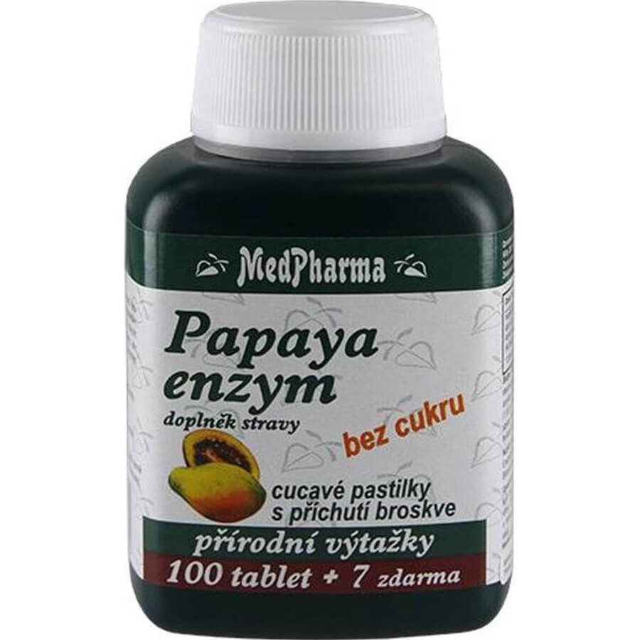 MedPharma PAPAYA PAPAYA ENZYME 1×107 pcs, food supplement