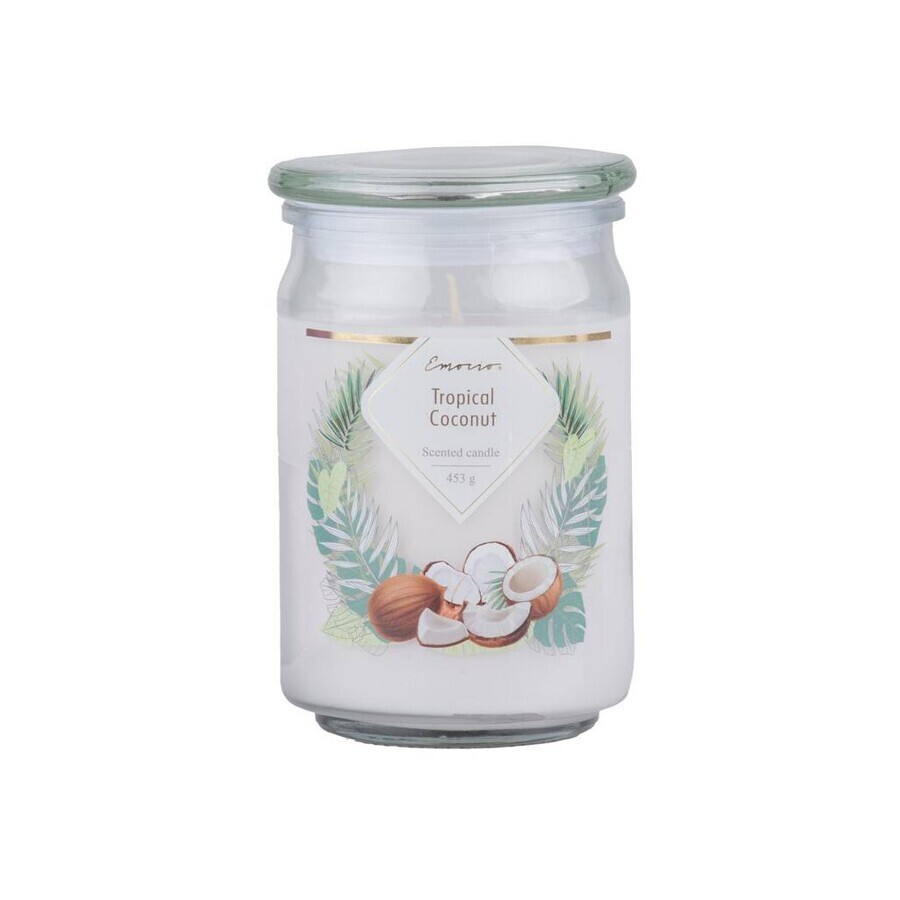 Emocio Fles 93x142 mm met glazen deksel Tropische Kokos Geurkaars 1×1 st, maat 93 x 142 mm Emocio Fles 93x142 mm met glazen deksel Tropische Kokos Geurkaars 1×1 st, maat 93 x 142 mm