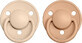 BIBS De Lux suzete din cauciuc natural vanilie/piersică 1&#215;2 buc, mărimea 1
