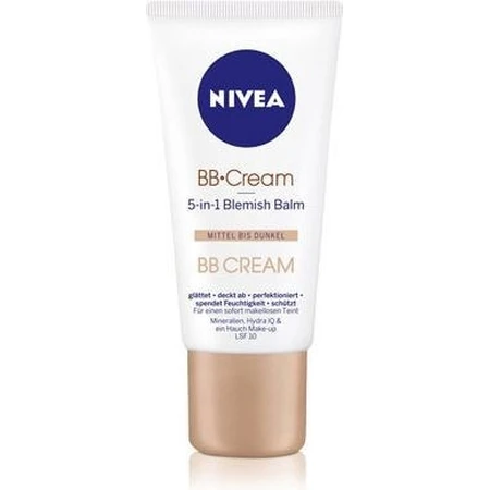 NIVEA Beautifying Beautifying Moisturising BB Cream 5in1 1×50 ml, dunkle BB-Creme