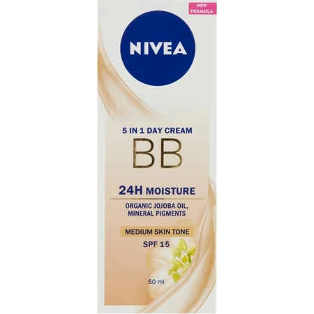 NIVEA Beautifying Beautifying Moisturising BB Cream 5in1 1×50 ml, dunkle BB-Creme