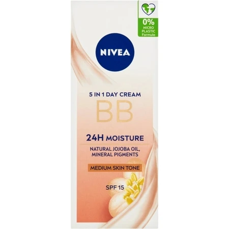 NIVEA Beautifying Beautifying Moisturising BB Cream 5in1 1×50 ml, dunkle BB-Creme