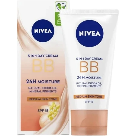 NIVEA Beautifying Beautifying Moisturising BB Cream 5in1 1×50 ml, dunkle BB-Creme