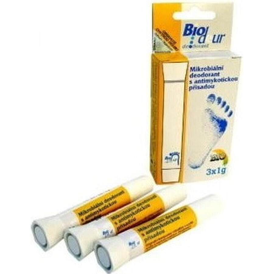 BIODEUR 3G PIELE NEAGRĂ ȘI PICIOARE 3×1 g, deodorant pudră