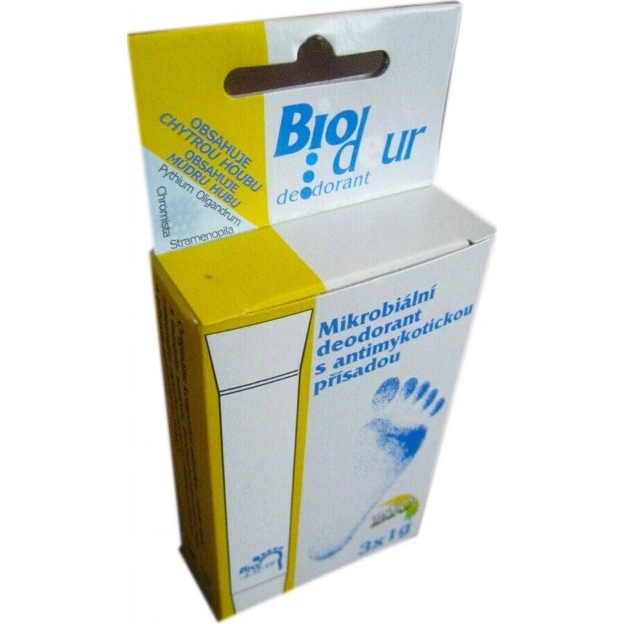 BIODEUR 3G PIELE NEAGRĂ ȘI PICIOARE 3×1 g, deodorant pudră