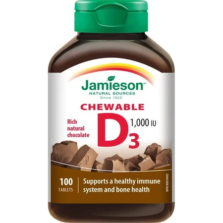JAMIESON VITAMIN D3 1000 IU 1×180 cps, Vitamin D3