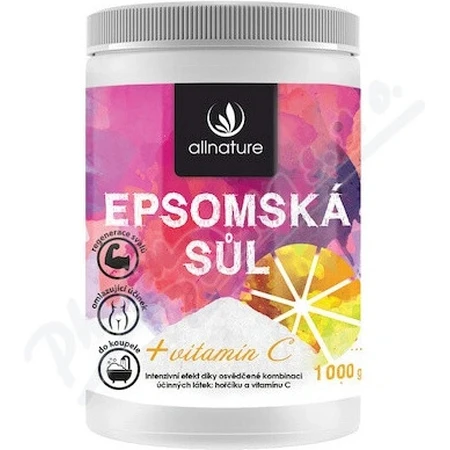 Allnature Sal Epsom Vitamina C 1000g 1×1000g