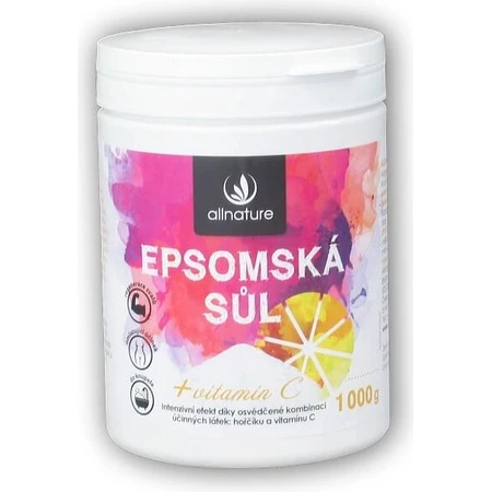 Allnature Sal Epsom Vitamina C 1000g 1×1000g