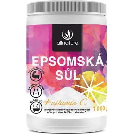 Allnature Sal Epsom Vitamina C 1000g 1×1000g