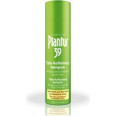 Plantur 39 Shampooing à la phyto-caféine pour cheveux colorés 1×250 ml, shampooing à la caféine