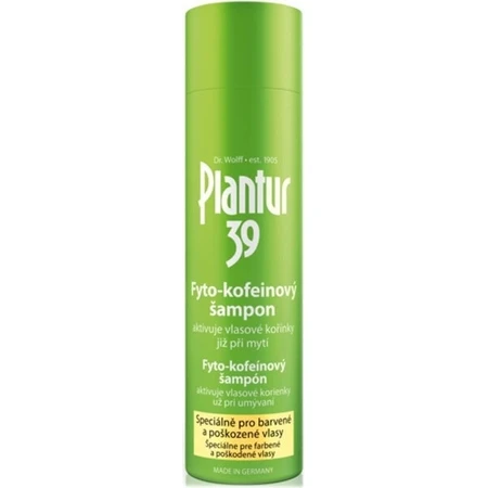 Plantur 39 Shampooing à la phyto-caféine pour cheveux colorés 1×250 ml, shampooing à la caféine