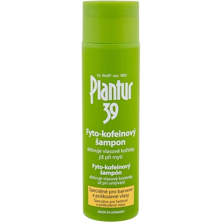 Plantur 39 Shampooing à la phyto-caféine pour cheveux colorés 1×250 ml, shampooing à la caféine