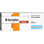 GENERICA B-complex forte 1×20 tbl, B-complex GENERICA B-complex forte 1×20 tbl, B-complex