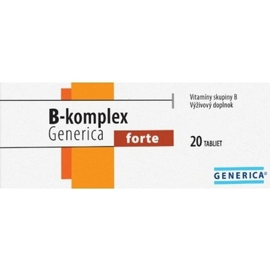 GENERICA B-complex forte 1×20 tbl, B-complex