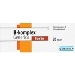 GENERICA B-complex forte 1×20 tbl, B-complex GENERICA B-complex forte 1×20 tbl, B-complex