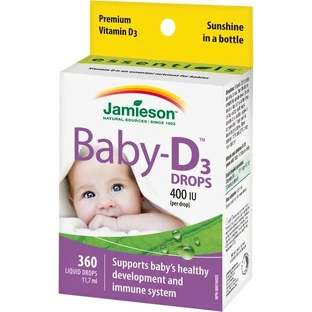 JAMIESON BABY-D3 VITAMIN D3 VITAMIN D3 400 IU CAPS 1×11,7 ml, food supplement