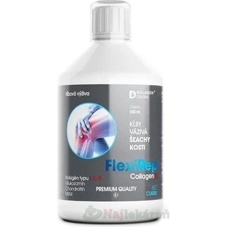 CollagenDrink FlexiRep gewrichtsvoeding collageen type I, II, III 1×500 ml, gewrichten, banden, pezen, botten
