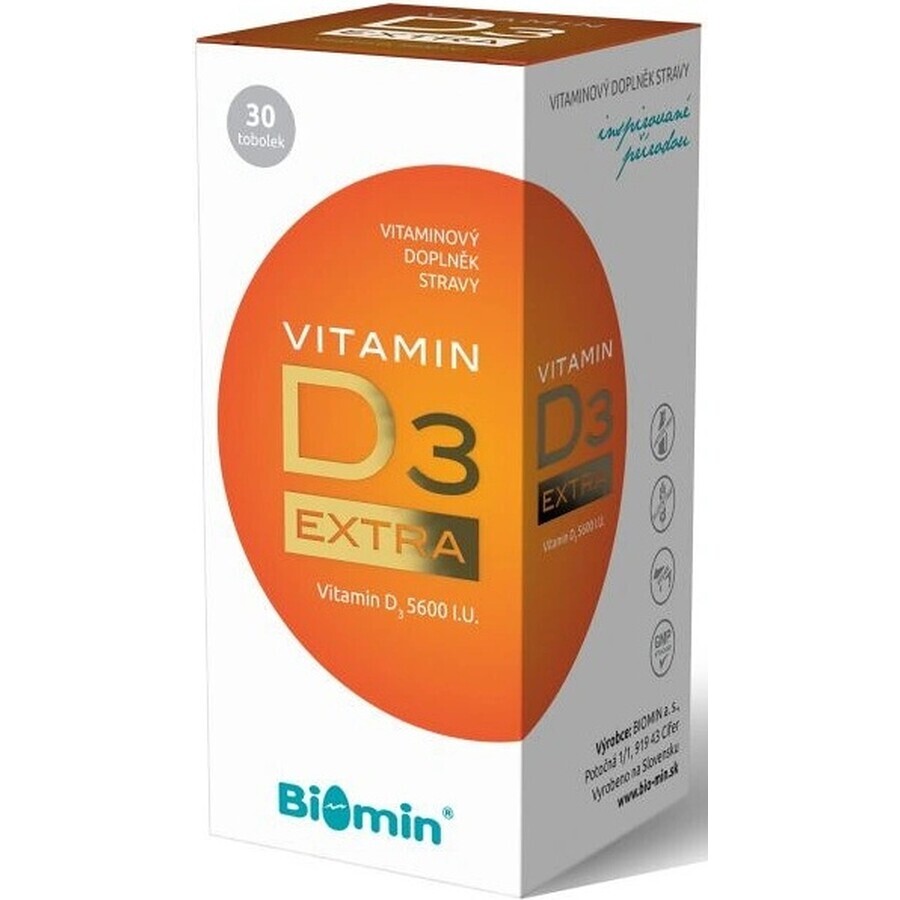 BIOMIN Vitamine D3 EXTRA 1x30 cps, voedingssupplement
