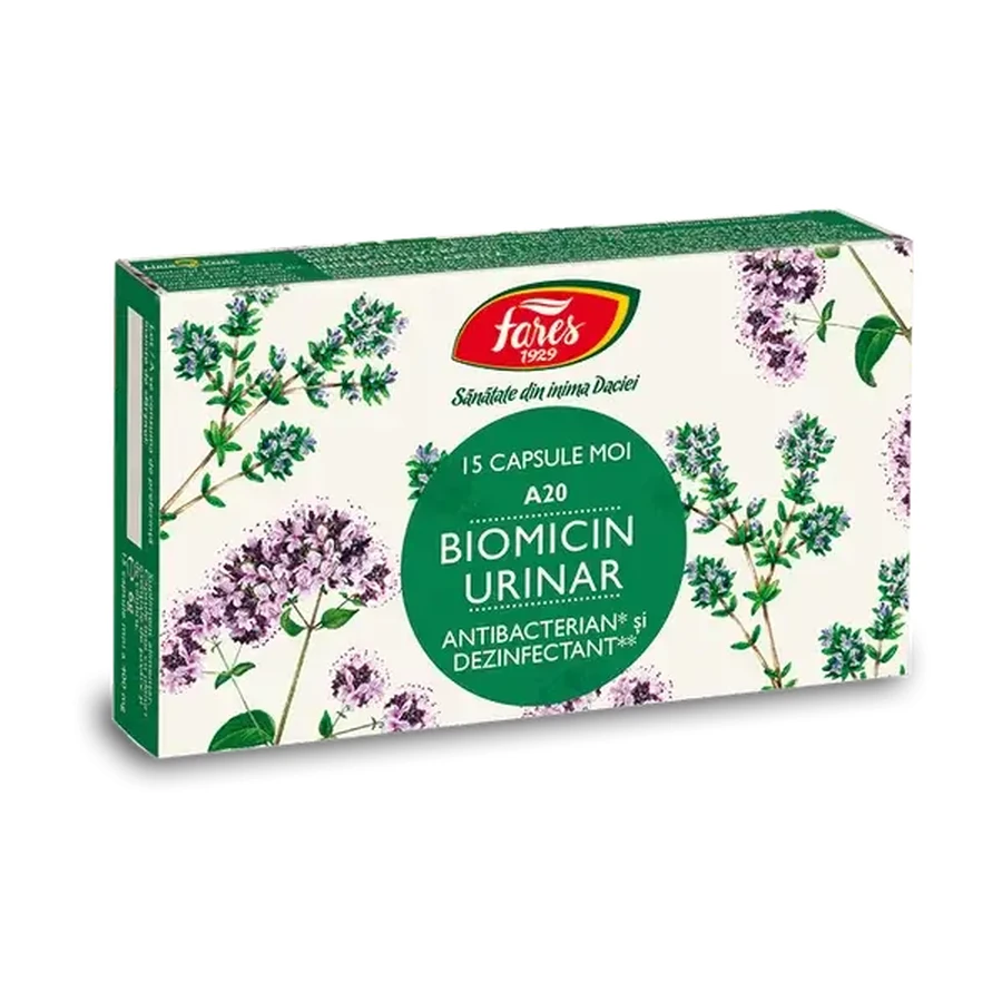 Biomicin Urinar, A20, 15 Kapseln, Fares
