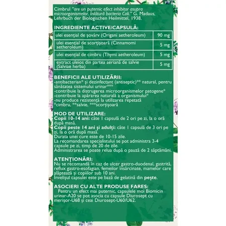 Biomicin Urinar, A20, 15 Kapseln, Fares