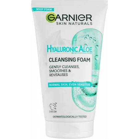 Garnier Hyaluronic Aloe Cleansing Foam 1×150 ml, Reinigungsschaum
