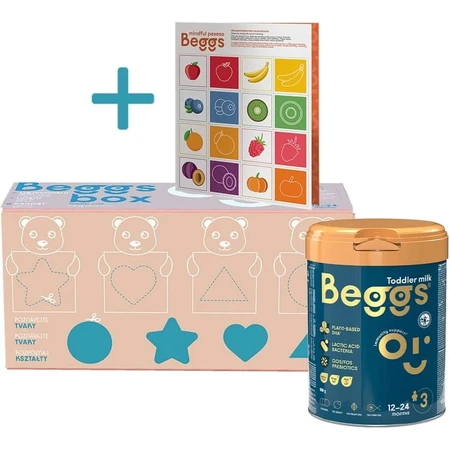 Beggs 3 melk voor peuters, Beggs box+ pexeso 3×800 g, melk voor peuters