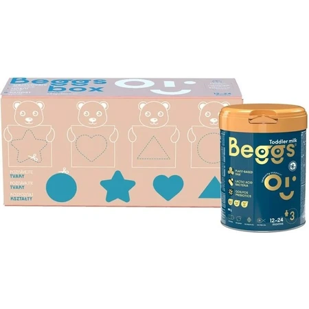 Beggs 3 melk voor peuters, Beggs box+ pexeso 3×800 g, melk voor peuters