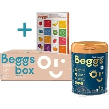 Beggs 3 melk voor peuters, Beggs box+ pexeso 3×800 g, melk voor peuters