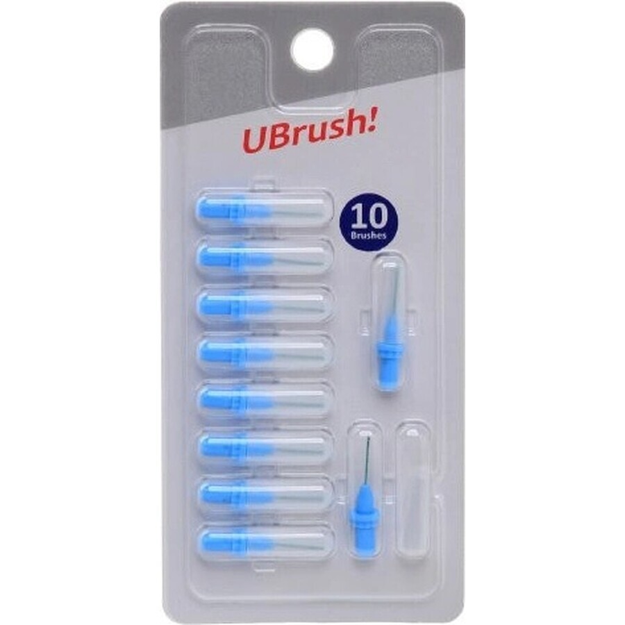 Boutique UBrush ! - brosse à dents interdentaire - 0,5 mm bleu 1×10 pièces UBrush ! - brosse à dents interdentaire - 0,5 mm bleu 1×10 pièces