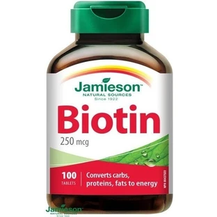 JAMIESON BIOTIN 250 µg 1×100 tbl, biotina
