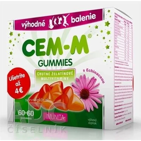 CEM-M GUMMIES GUMMIES INMUNIDAD 2×60 piezas, complemento alimenticio