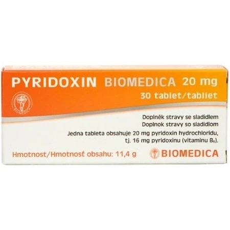 Pyridoxine 20 mg 1×30 tbl, voedingssupplement