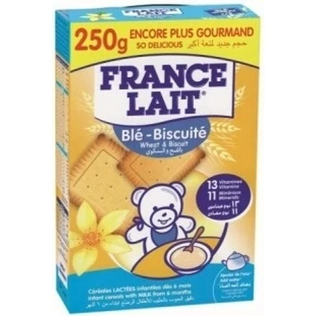 FRANKRIJK LAIT tarwepap met melk, koekjes 1×250g, melkpap
