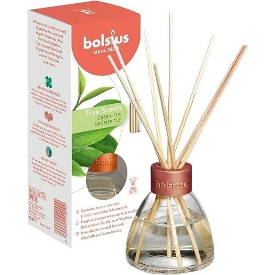 Bolsius Aromatic 2.0 Green Tea Diffuser Scented Sticks 1×45 ml, fragrance for apartment Bolsius Aromatic 2.0 Green Tea Diffuser Scented Sticks 1×45 ml, fragrance for apartment