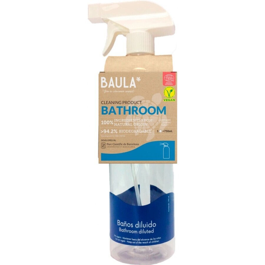 Kit de pornire pentru baie Baula - sticlă și detergent ecologic pentru baie în comprimate 1×1 comprimat / 5 g, detergent