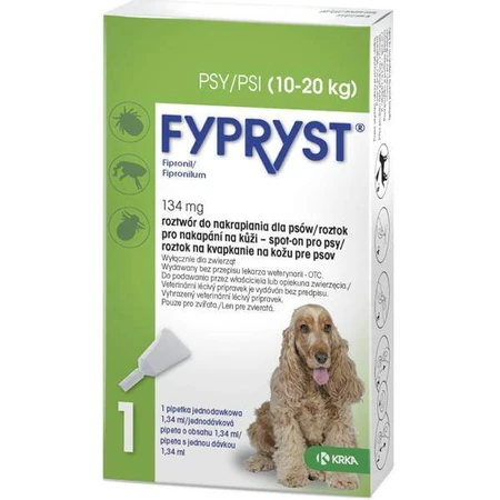 FYPRYST PSY 10-20 KG 1×134 mg, medicamento para perros