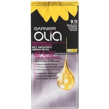 Garnier Olia tinte permanente 9.11 plata metalizado 1×1, tinte permanente