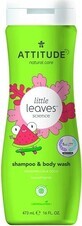 ATTITUDE Baby sapone per il corpo e shampoo (2 in 1) Piccole foglie al gusto di melone e cocco 1&#215;473 ml, sapone per il corpo e shampoo per bambini