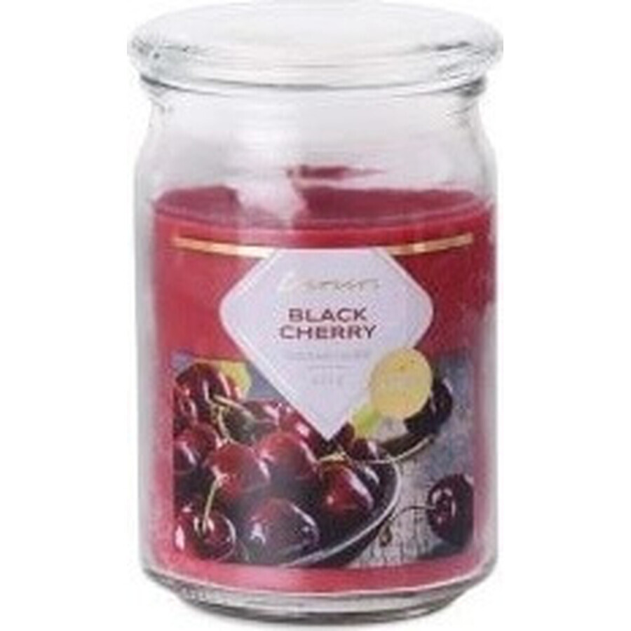 Emocio Bottiglia in vetro 93x142 mm con coperchio in vetro Candela profumata Black Cherry 1×1 pz, dimensioni 93 x 142 mm Emocio Bottiglia in vetro 93x142 mm con coperchio in vetro Candela profumata Black Cherry 1×1 pz, dimensioni 93 x 142 mm