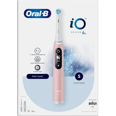 Toothbrush Oral-B iO Series 6 Pink 1×1, electric toothbrush