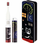 VITAMMY SMILE cepillo de dientes sónico infantil, gato negro, a partir de 3 años 1×1 ud, con dibujo de un gato negro VITAMMY SMILE cepillo de dientes sónico infantil, gato negro, a partir de 3 años 1×1 ud, con dibujo de un gato negro