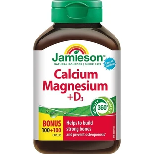 JAMIESON CALCIO, MAGNESIO CON VITAMINA D3 1×120 tbl, calcio + magnesio + vitamina D3